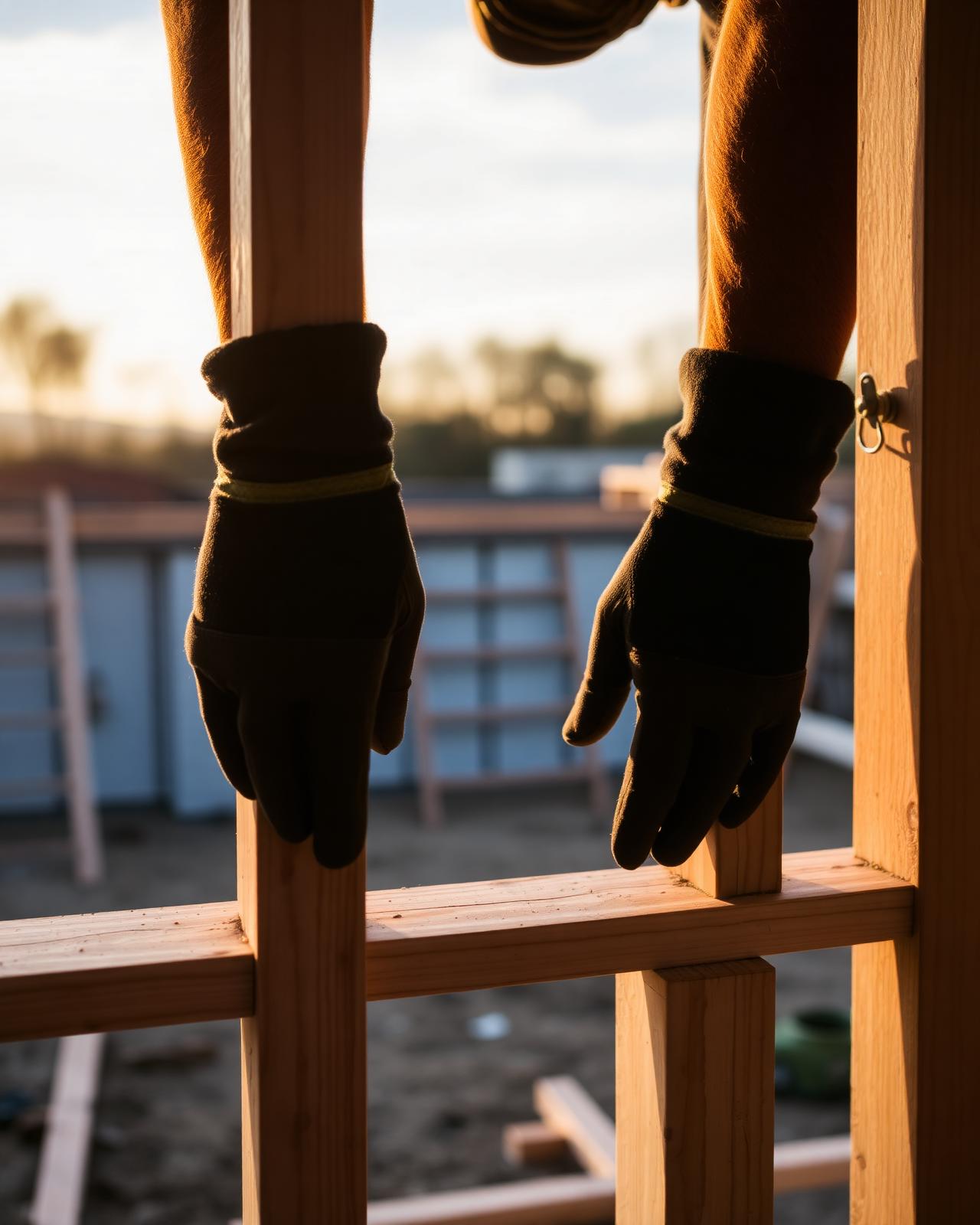 Framing detail on a JCOX Infinity Builds job site
